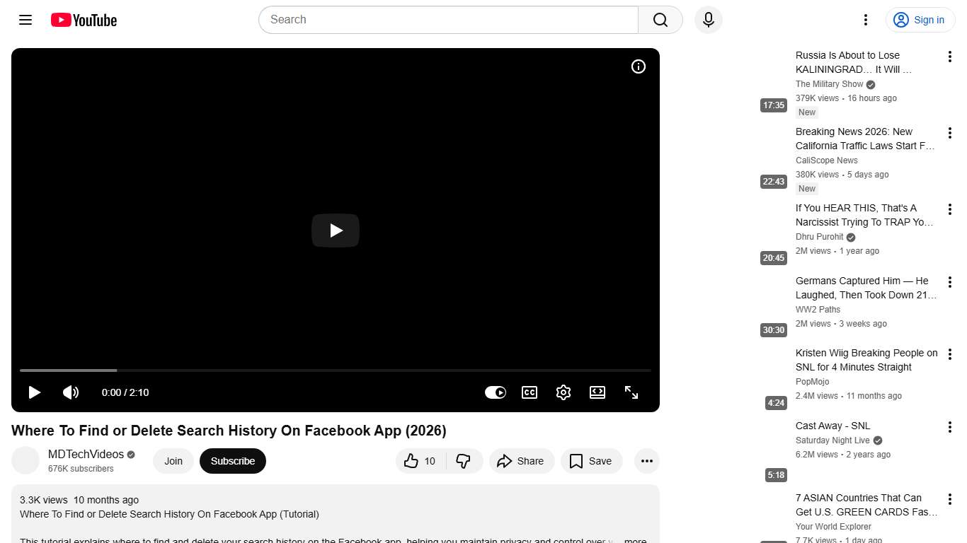 Where To Find or Delete Search History On Facebook App (2026) - YouTube